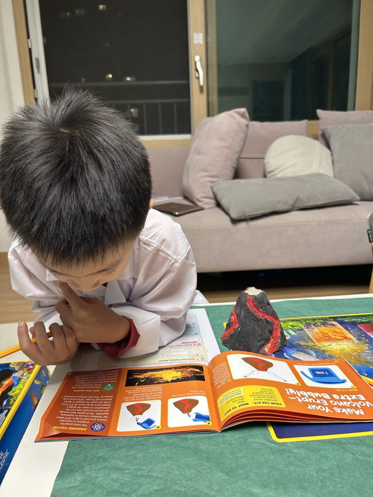 Reading the volcano instructions